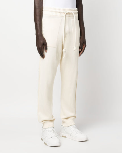 Off White Trousers Beige