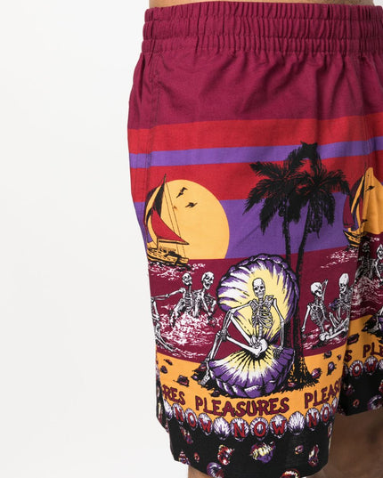 Pleasures Shorts Bordeaux