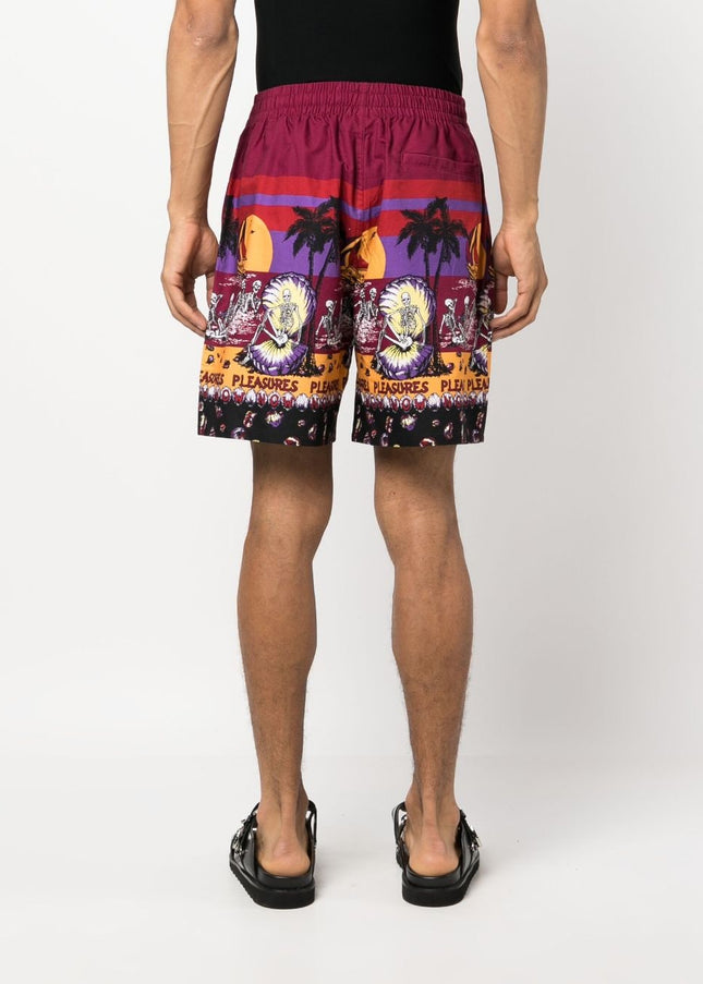 Pleasures Shorts Bordeaux