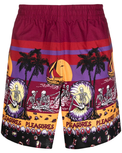 Pleasures Shorts Bordeaux