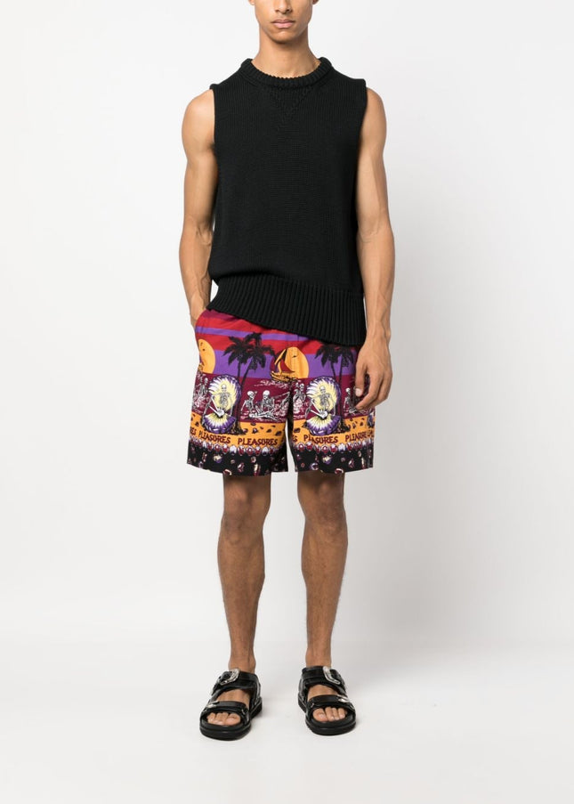 Pleasures Shorts Bordeaux