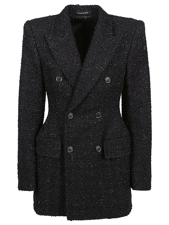 Balenciaga Hourglass Double-Breasted Blazer Jacket-Balenciaga-36-Urbanheer