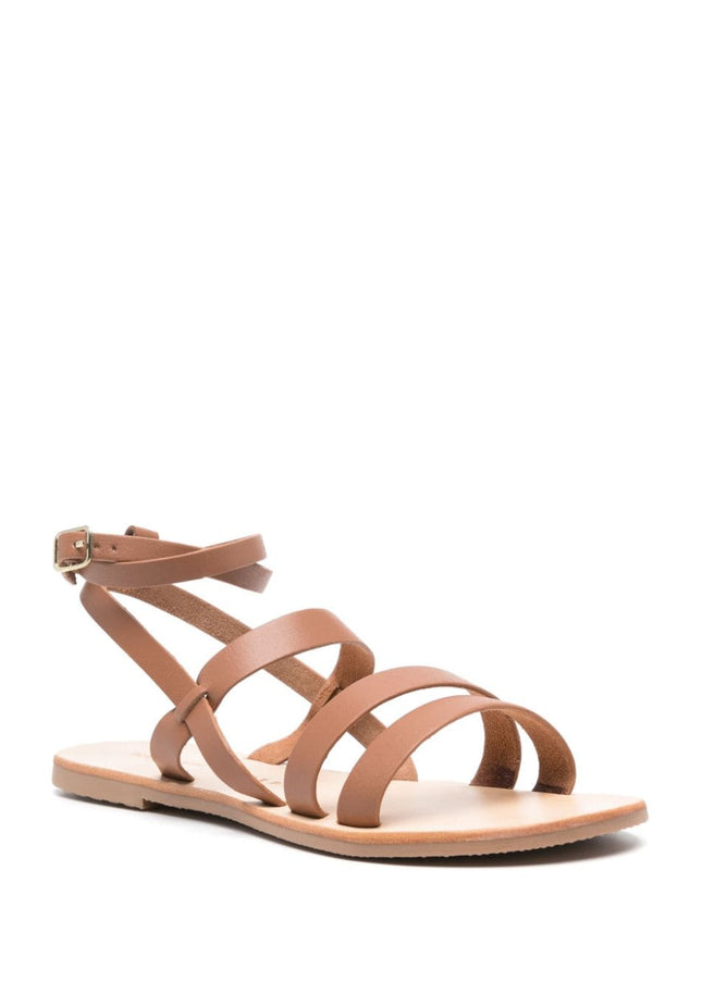 MANEBI Sandals Leather Brown