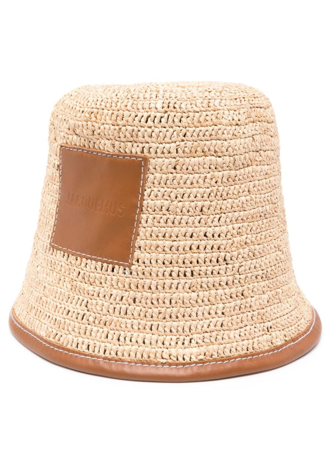 JACQUEMUS Hats Leather Brown