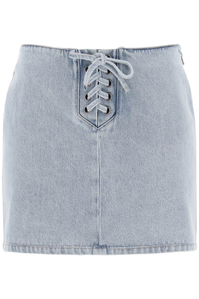 Rotate Denim Mini Skirt-Skirt-Rotate-Light blue-34-Urbanheer