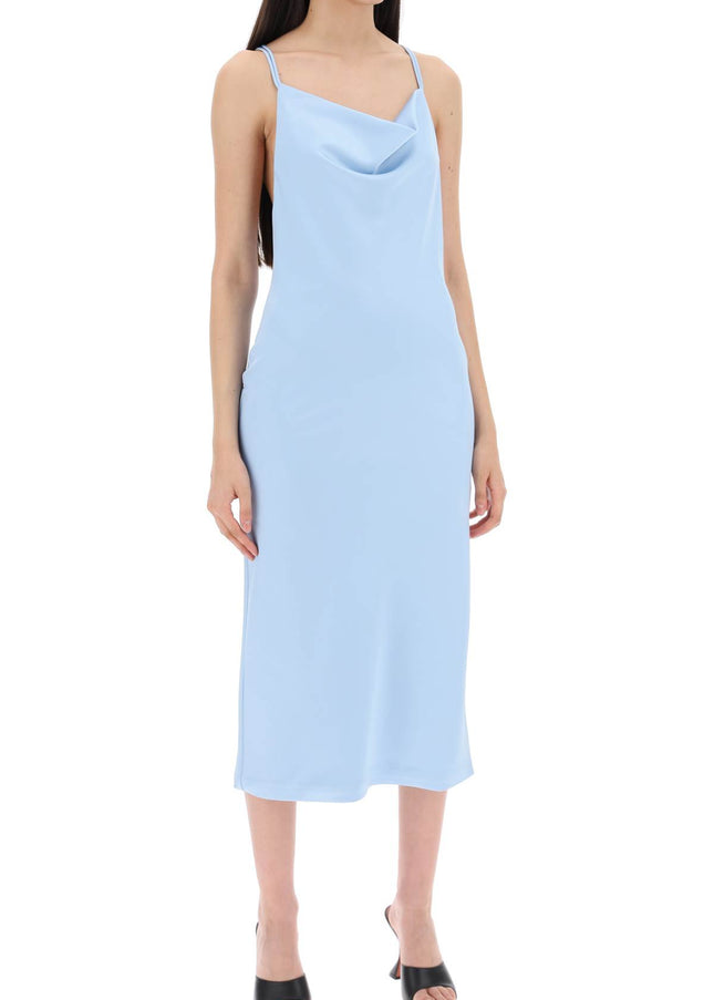 Rotate satin midi slip dress for a