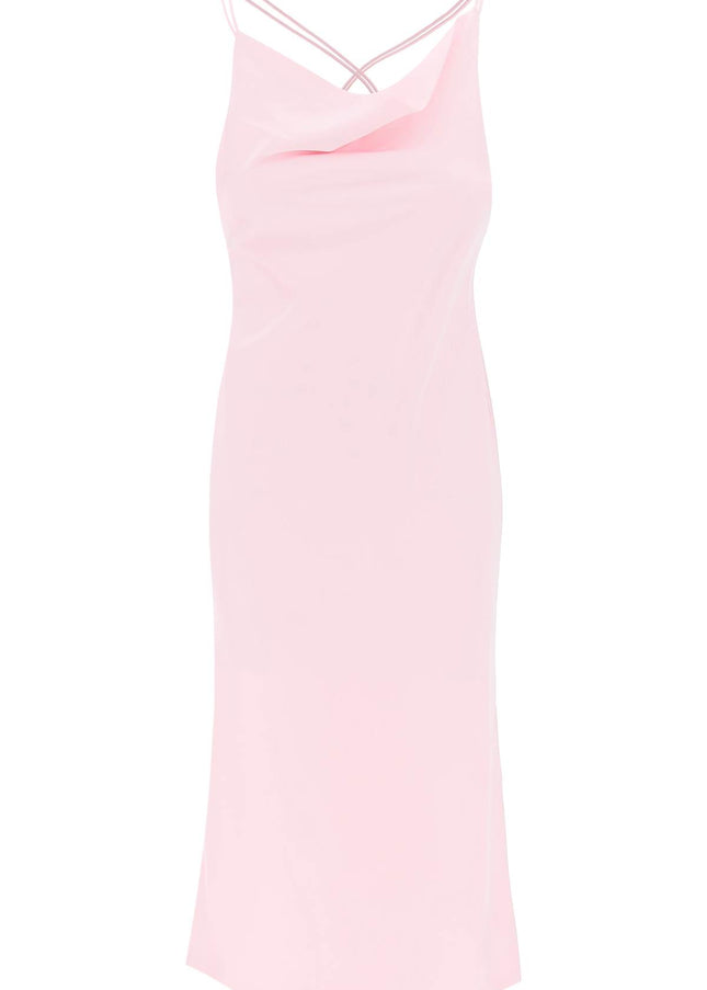 Rotate satin midi slip dress for a