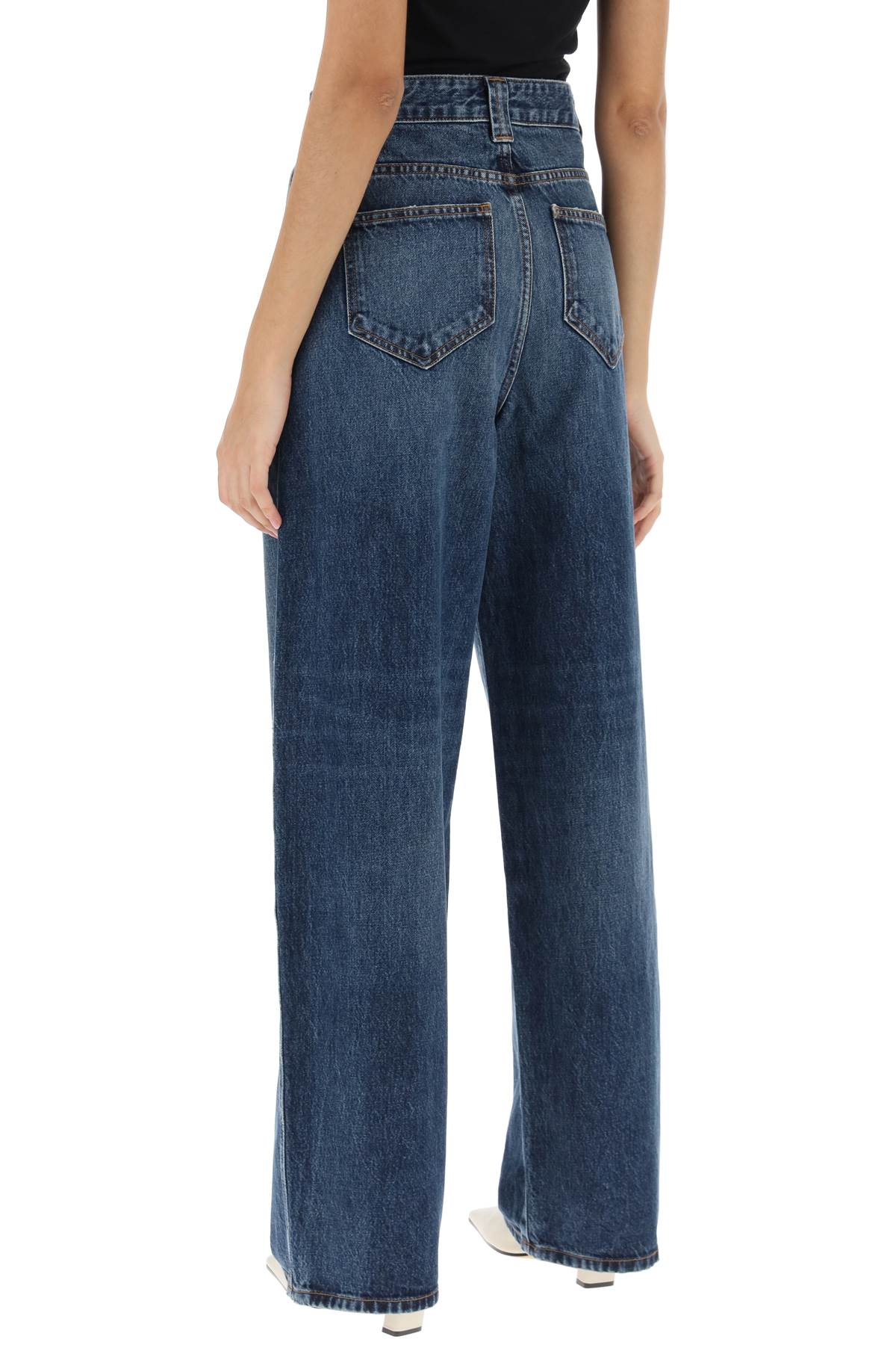 Khaite Bacall Wide Leg Jeans-KHAITE-28-Urbanheer