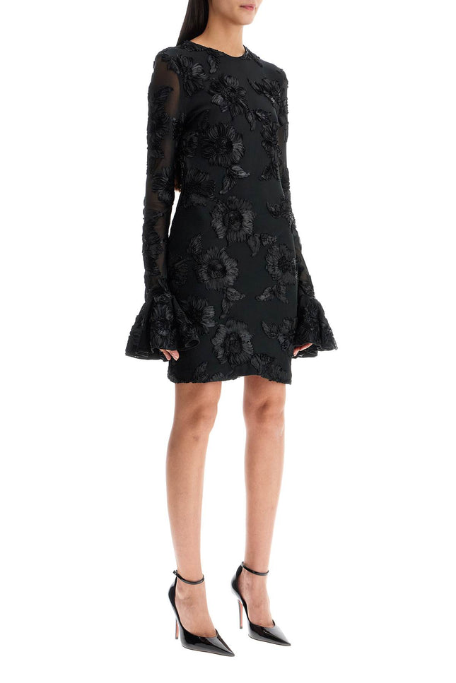 Rotate 'mesh mini dress with embroidered flower details