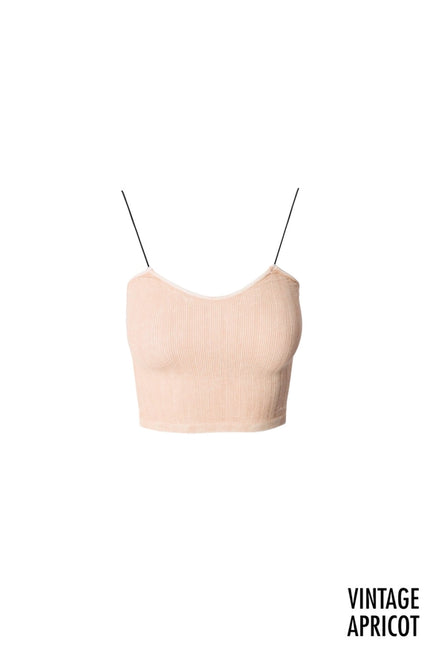 Vintage Ribbed Crop Top-TOP-NIKIBIKI-Vintage Apricot-Urbanheer