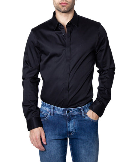 Armani Exchange Men Shirt-Clothing Shirts-Armani Exchange-black-2-S-Urbanheer