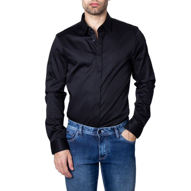 Armani Exchange Men Shirt-Clothing Shirts-Armani Exchange-black-2-S-Urbanheer