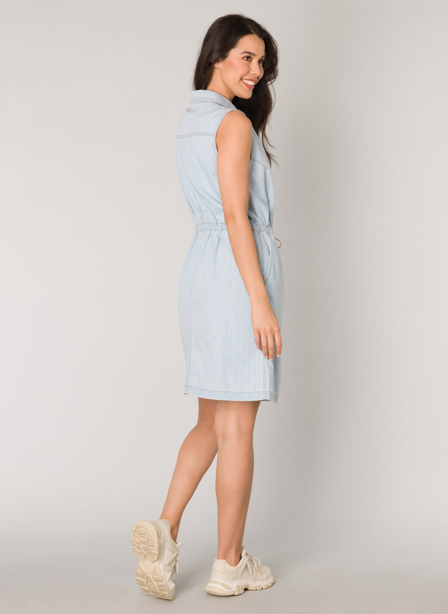 Maureen Denim Sleevless Dress-Clothing - Women-Yest-Urbanheer