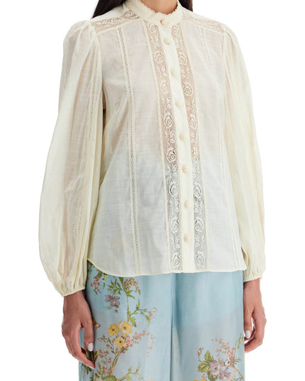 Zimmermann halliday lace-trimmed shirt