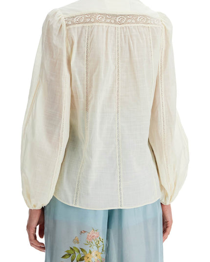 Zimmermann halliday lace-trimmed shirt