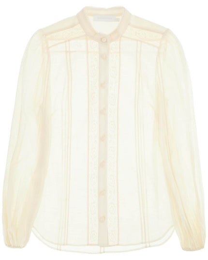 Zimmermann halliday lace-trimmed shirt