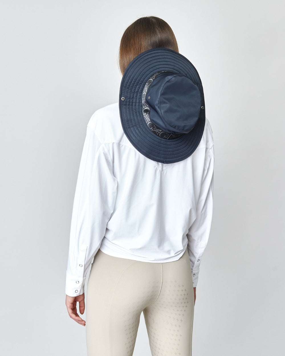 Front Tie Riding Shirt White-Activewear Shirt-Yagya-Urbanheer