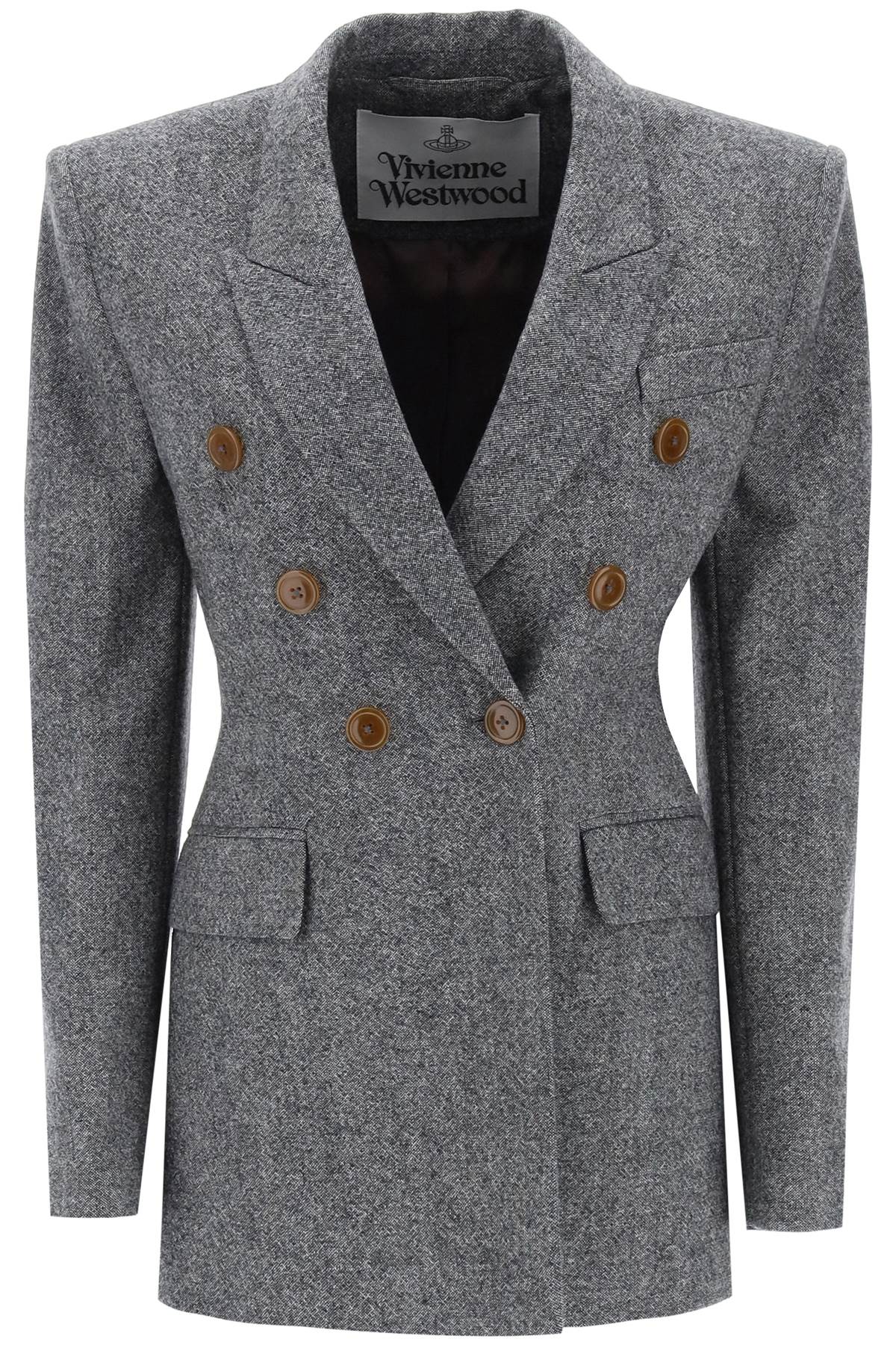 Vivienne Westwood Lauren Jacket In Donegal Tweed-Clothing Women Jackets-Vivienne Westwood-40-Urbanheer