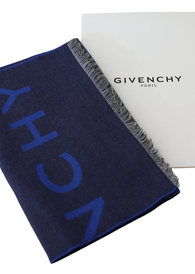 Givenchy Elegant Unisex Wool Silk Blend Scarf