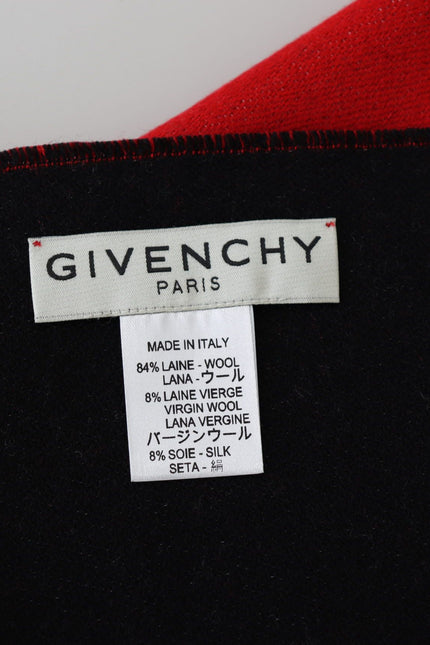 Givenchy Elegant Red Wool Blend Unisex Scarf