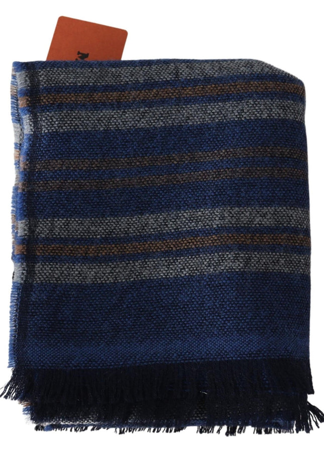 Missoni Chic Multicolor Wool Scarf Unisex Fringed Design