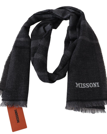 Missoni Elegant Wool Scarf with Signature Stripes