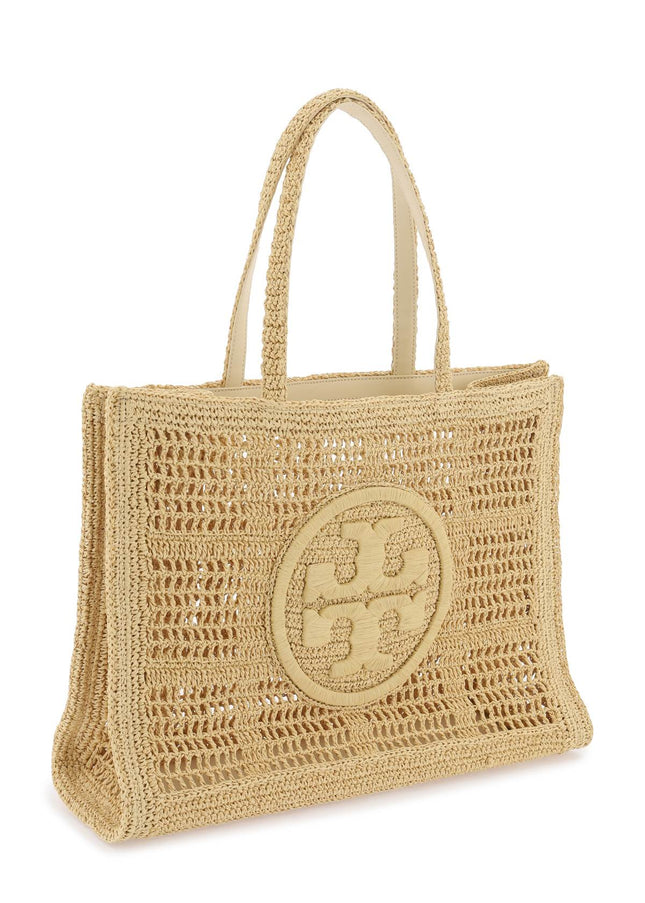 Tory burch ella crochet raffia tote bag in Beige-Bag-TORY BURCH-os-Urbanheer