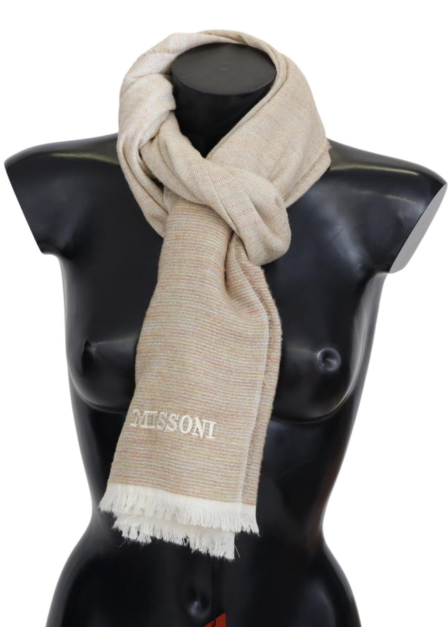 Missoni Elegant Multicolor Wool Scarf with Signature Design