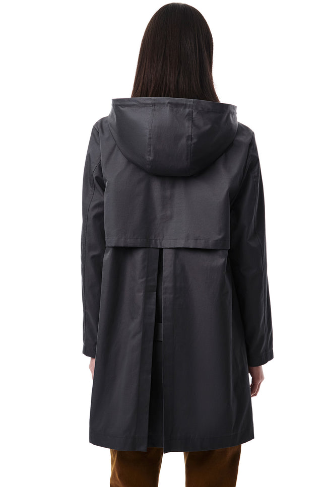 Technical Hooded Women Raincoat - Black-Clothing - Women-Bernardo-Urbanheer