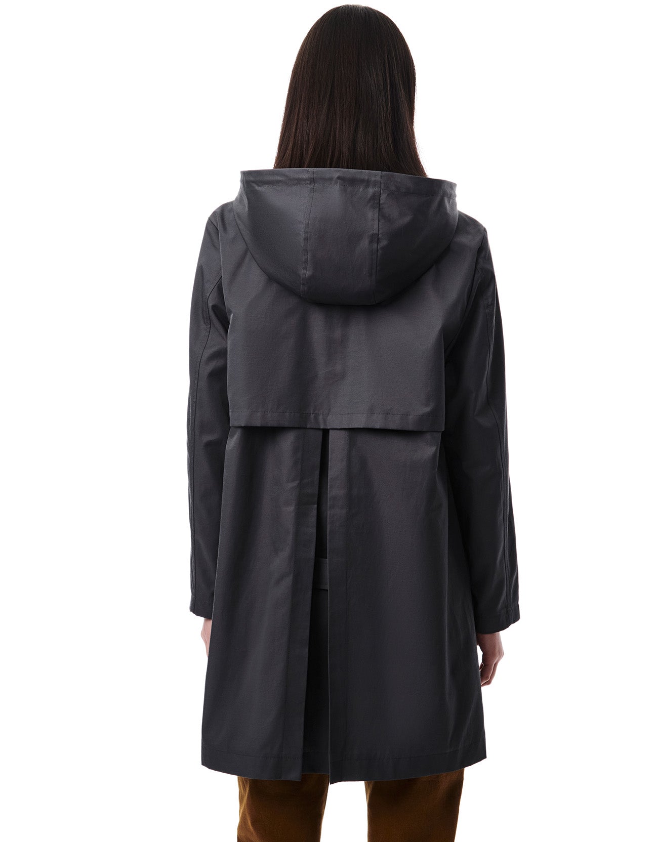 Technical Hooded Women Raincoat - Black-Clothing - Women-Bernardo-Urbanheer