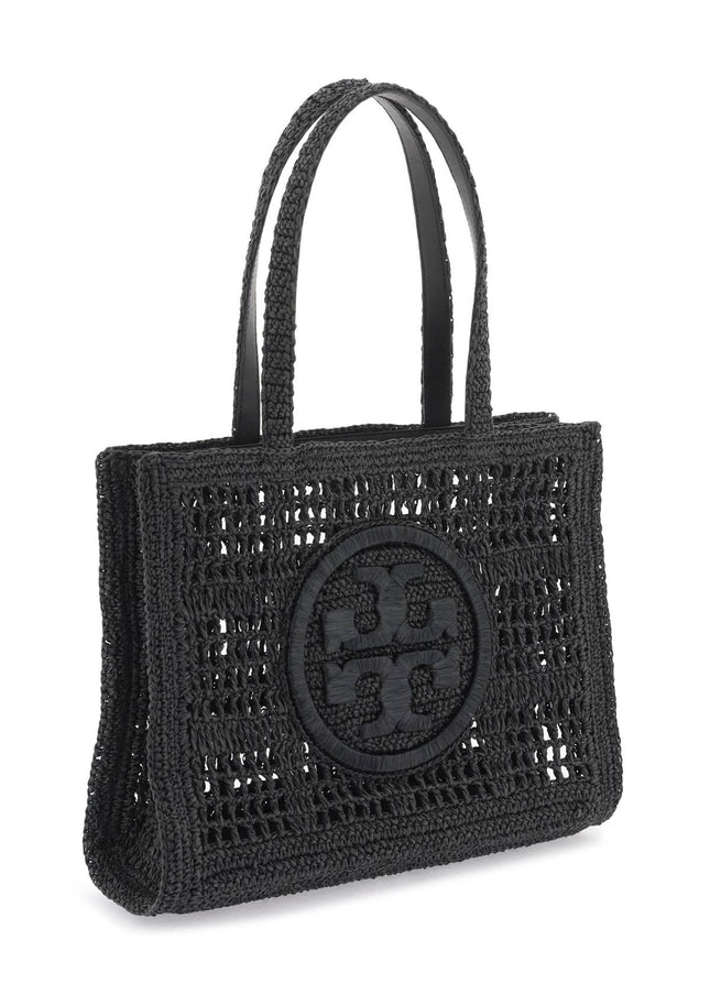 Tory burch ella crochet raffia tote bag in Black-Bag-TORY BURCH-os-Urbanheer