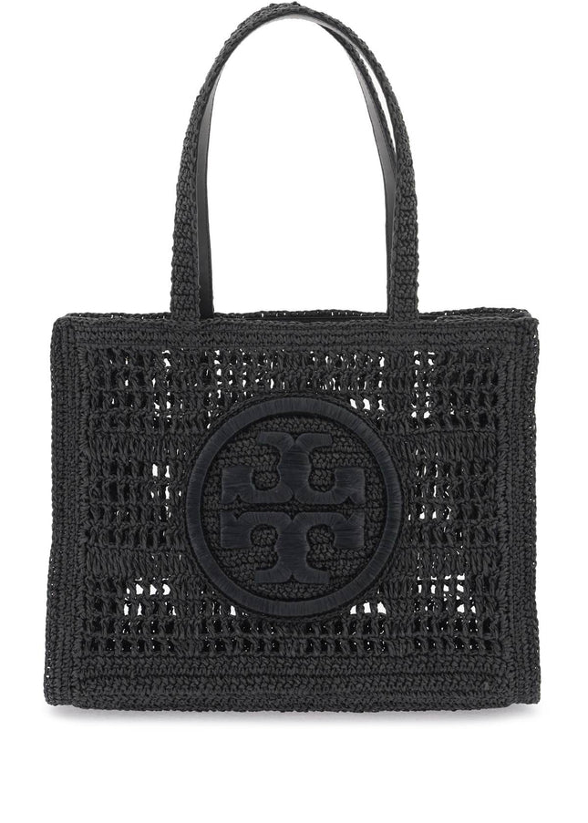 Tory burch ella crochet raffia tote bag in Black-Bag-TORY BURCH-os-Urbanheer