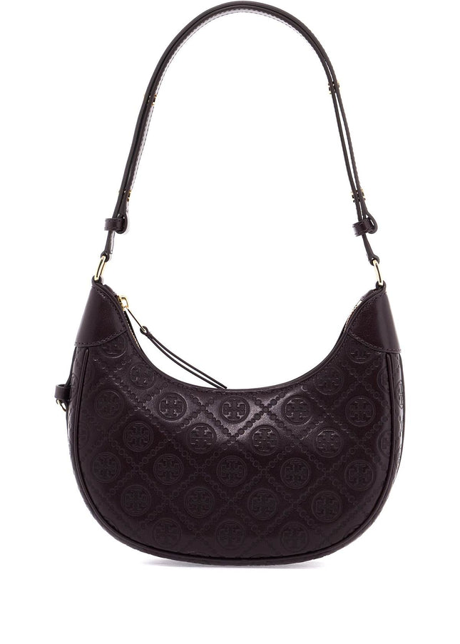 Tory Burch half-moon leather t monogram bag