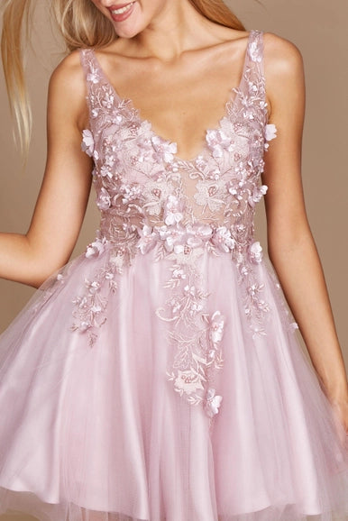 Dylan & Davids Short Formal Prom Dress-Dylan & Davids-Mauve-2-Urbanheer