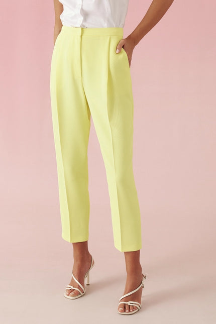 Trousers Knitted Fabric Yellow-Trousers-Roman-36-Urbanheer