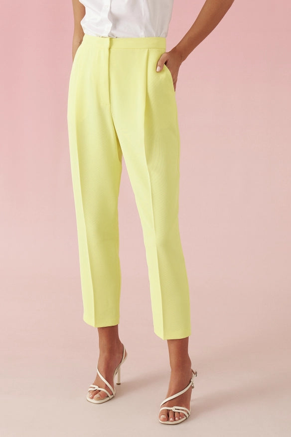 Trousers Knitted Fabric Yellow-Trousers-Roman-36-Urbanheer