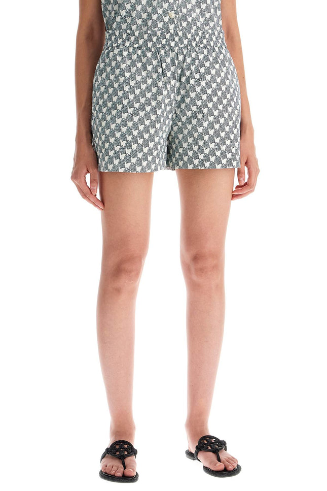 Tory Burch printed poplin shorts for