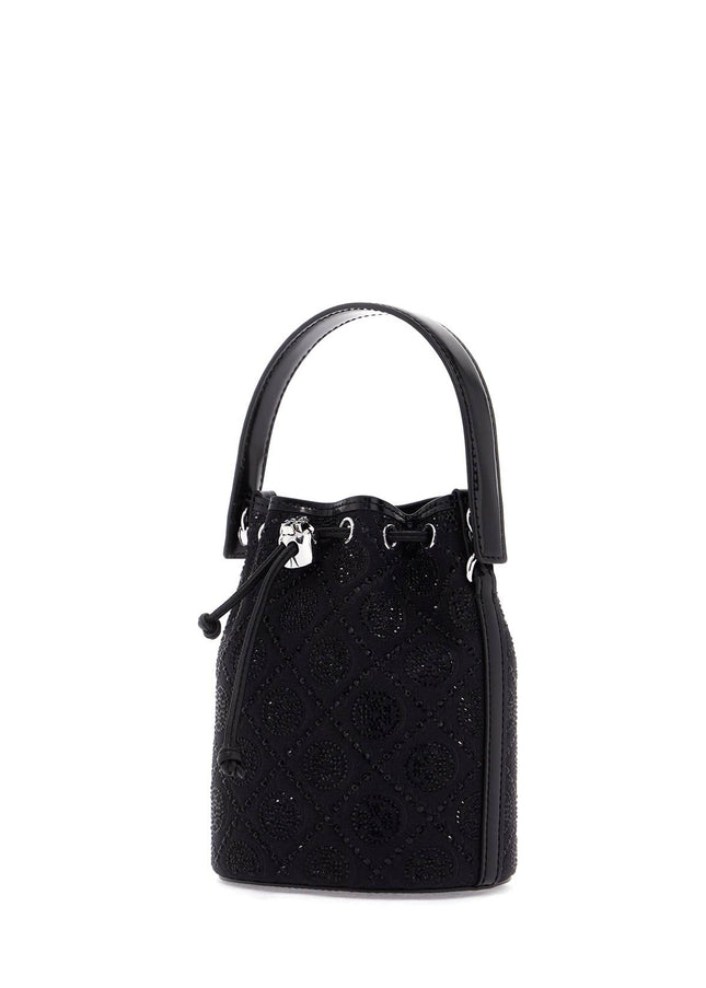 Tory Burch monogram t bucket bag with rhinest