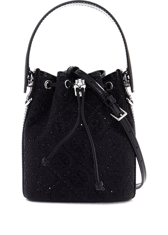 Tory Burch monogram t bucket bag with rhinest