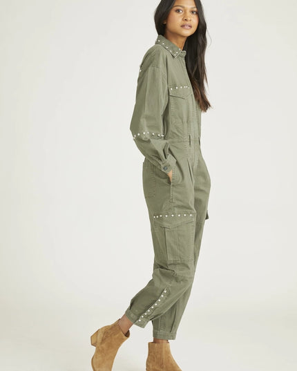 Jumpsuit X Olive Studded-Jumpsuit & Rompers-Driftwood-Urbanheer