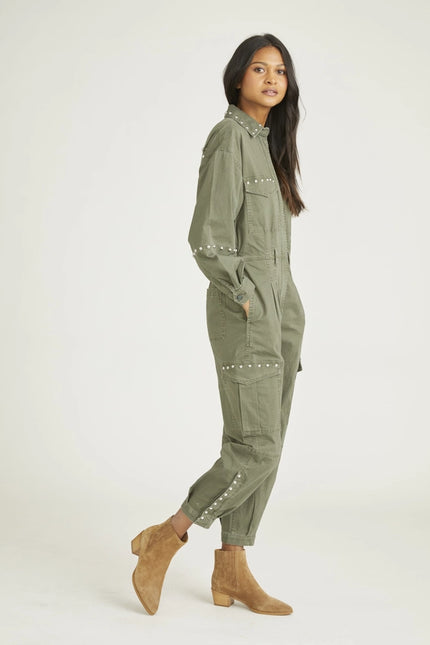 Jumpsuit X Olive Studded-Jumpsuit & Rompers-Driftwood-Urbanheer