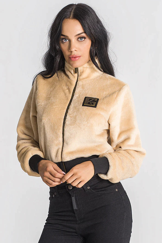 New Beige Gk Iron Sherpa Jacket-Clothing - Women-Gianni Kavanagh-XS-Urbanheer