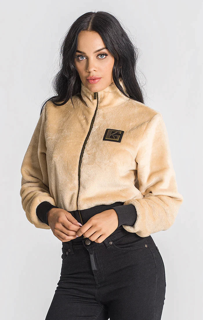 New Beige Gk Iron Sherpa Jacket-Clothing - Women-Gianni Kavanagh-XS-Urbanheer