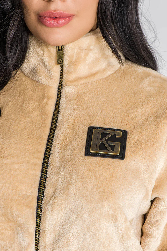 New Beige Gk Iron Sherpa Jacket-Clothing - Women-Gianni Kavanagh-Urbanheer