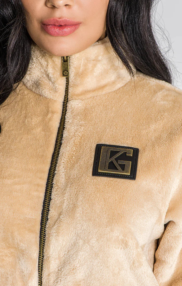 New Beige Gk Iron Sherpa Jacket-Clothing - Women-Gianni Kavanagh-Urbanheer