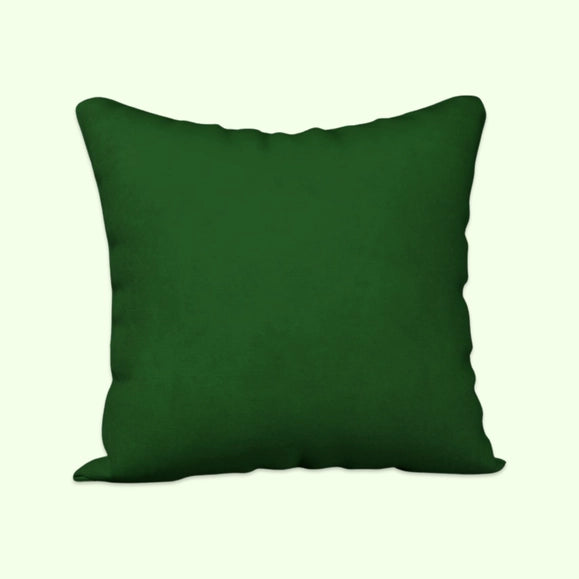 Cuddly Soft Green Invisible Zipper Eye Velvet Cushion-Nuvula-Printed Back-Urbanheer