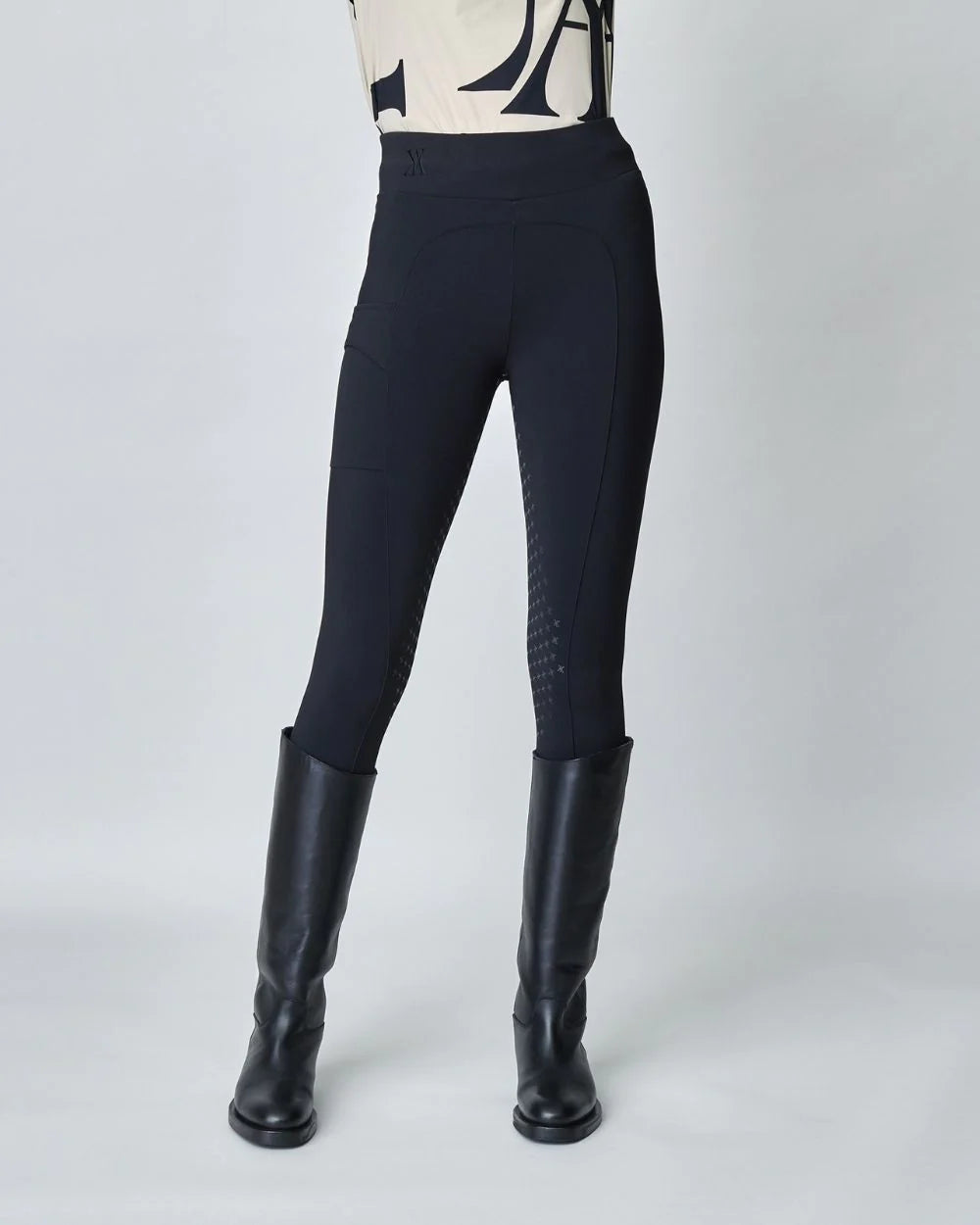 Compression Pull-On Riding Breeches Black-Breeches-Yagya-Urbanheer