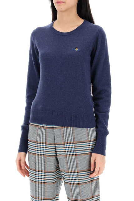 Blue Vivienne Westwood Bea Cardigan With Logo Embroidery-Vivienne Westwood-Urbanheer