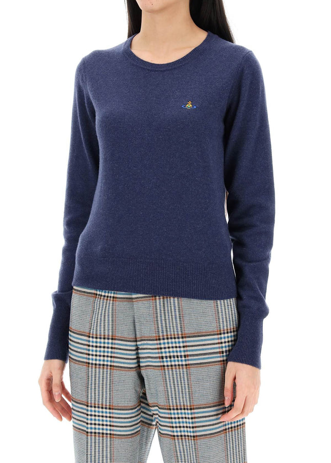 Blue Vivienne Westwood Bea Cardigan With Logo Embroidery-Vivienne Westwood-Urbanheer