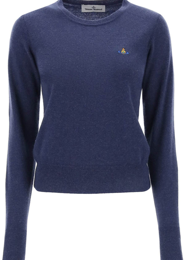 Blue Vivienne Westwood Bea Cardigan With Logo Embroidery-Vivienne Westwood-XS-Urbanheer